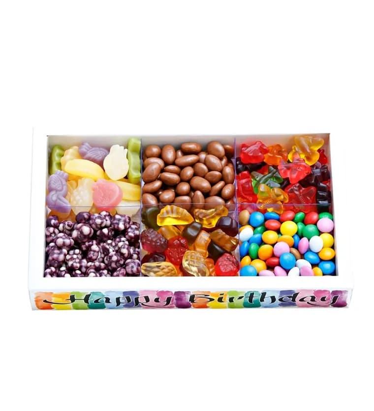Colourful Happy Birthday Jelly Ve Çikolata Kutusu - Kahramanmaraş çiçek siparişi