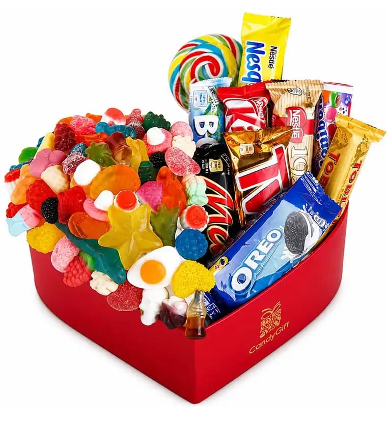 Jelly Çikolata JR Büyük Kalp Kutu - Kahramanmaraş çiçek siparişi