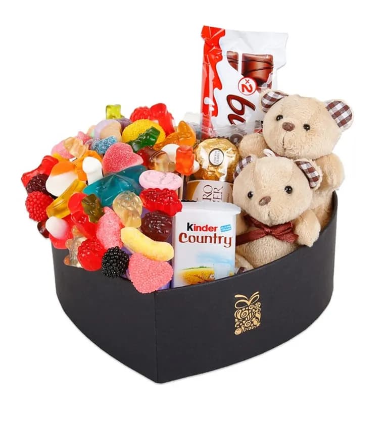 Luxury Peluşlu Jelly&Çikolata Aşk Kutusu - Kahramanmaraş çiçek siparişi